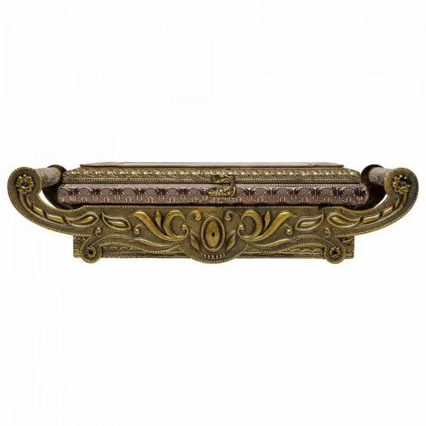 Dėžutė Alexandra House Living Varinis stiklas Aliuminis Medžio MDF 25 x 12 x 43 cm
