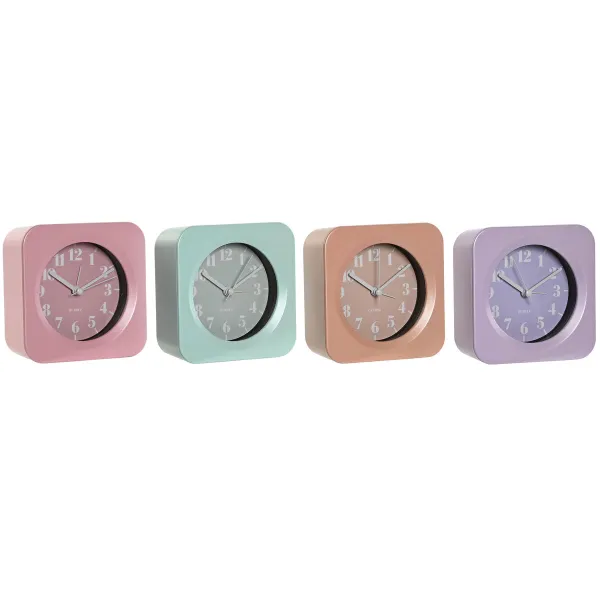 Настольные часы Home ESPRIT Зеленый Розовый Коралл Лиловый (4 штук)