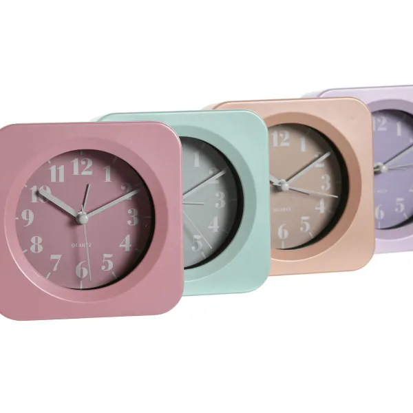Настольные часы Home ESPRIT Зеленый Розовый Коралл Лиловый (4 штук)