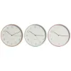 Sieninis laikrodis Home ESPRIT Koralas Mėtos Alyvinė PVC 25,5 x 4,3 x 25,5 cm (3 vnt.)