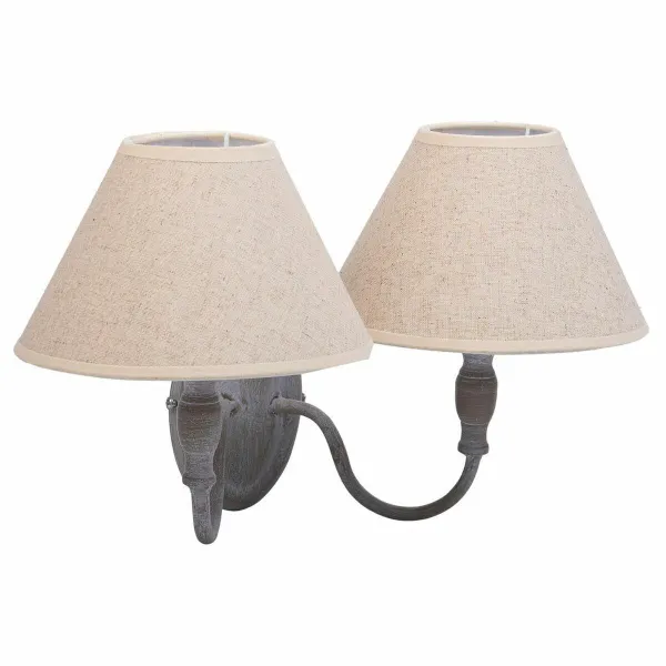 Seinälamppu Alexandra House Living Valkoinen Harmaa 220-240 V 23 x 28 x 34 cm