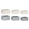 Набор корзин Home ESPRIT Серый Кремовый 35 x 25 x 18 cm 3 Предметы (2 штук)