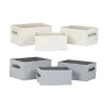 Набор корзин Home ESPRIT Серый Кремовый 35 x 25 x 18 cm 3 Предметы (2 штук)