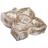 Шкатулка Alexandra House Living Белый Серый Древесина манго 5 x 17 x 17 cm
