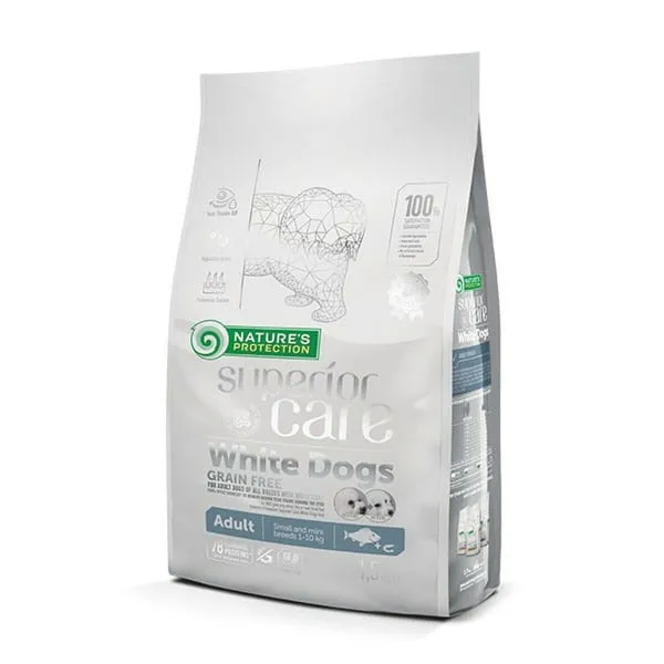Pašarai NATURE'S PROTECTION Superior Care White Dogs Žuvis 1,5 Kg