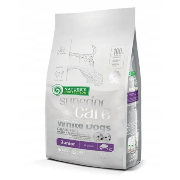 Фураж NATURE'S PROTECTION Superior Care White Dogs Лососевый 1,5 Kg