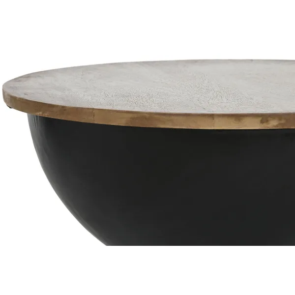 Набор из двух столиков Home ESPRIT Металл Древесина манго 60 x 60 x 28 cm