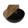 Set of 2 tables Home ESPRIT Metal Mango wood 60 x 60 x 28 cm