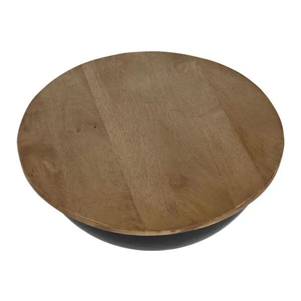 2 tabulu komplekts Home ESPRIT Metāls Mango koks 60 x 60 x 28 cm