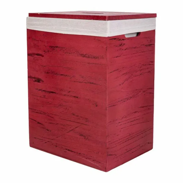 Laundry basket Alexandra House Living Red Paolownia wood 30 x 54 x 40 cm 34 x 26 x 47 cm 2 Pieces