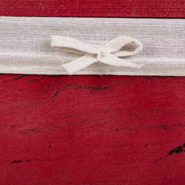 Laundry basket Alexandra House Living Red Paolownia wood 30 x 54 x 40 cm 34 x 26 x 47 cm 2 Pieces