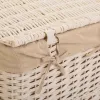Laundry basket Alexandra House Living White wicker Willow wood 36 x 54 x 45 cm 37 x 28 x 46 cm 30 x 22 x 38 cm 3 Pieces