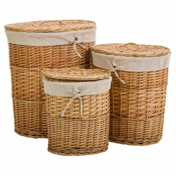 Pyykkikori Alexandra House Living Luonnollinen korihuonekalut Pajupuu 39 x 54 x 50 cm 42 x 31 x 44 cm 32 x 23 x 35 cm 3 Kappalet