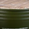 Laundry basket Alexandra House Living Factory Green Hemp Metal Fir wood