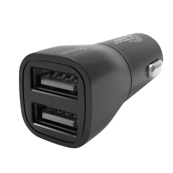 USB Car Charger with 2 Ports Muvit Black