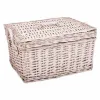 Storage boxes Alexandra House Living White wicker Willow wood 2 Pieces