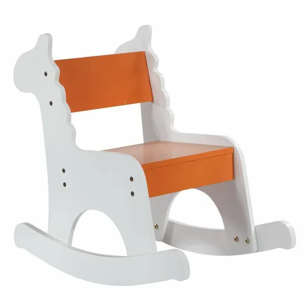 Šūpuļkrēsls Alexandra House Living Balts Oranžs Koks MDF 33 x 55 x 51,5 cm Bērnu Žirafe