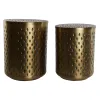 Set of 2 tables Home ESPRIT Golden Metal 43 x 43 x 54 cm