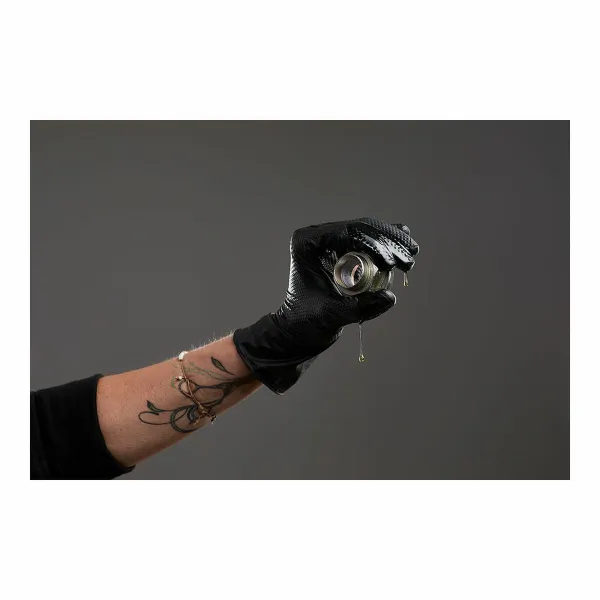 Nitriilikäsineet JUBA Agility Grip Musta Puuteriton 50 osaa