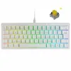 Gaming Keyboard Mars Gaming MKMINIPROWYES Qwerty US White