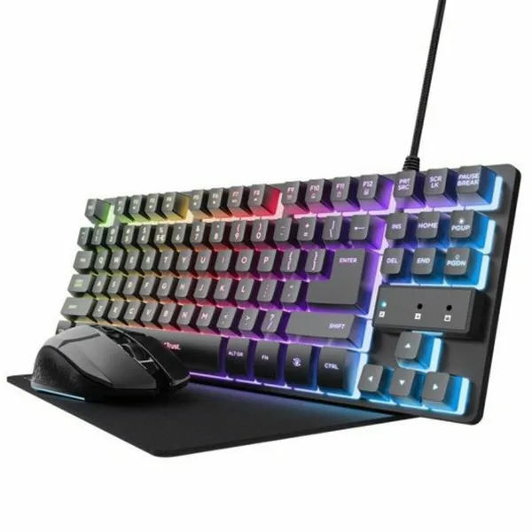 Keyboard with Gaming Mouse Trust 25233 GXT794W Multicolour QWERTY