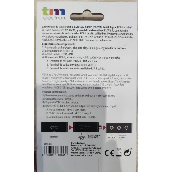 Signalo kartotuvas HDMI - AV 3 x RCA