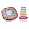 Setti pinottavia ilmatiiviitä keittiörasioita Excellent Houseware 911000140 5 osaa