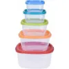 Set of Stackable Hermetically-sealed Kitchen Containers Excellent Houseware 911000140 5 Units