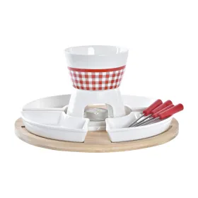 Fondue DKD Home Decor Punainen 26,5 x 26,5 x 1,5 cm (10 pcs)