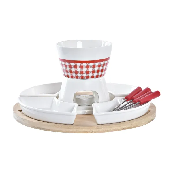 Fondue DKD Home Decor Punainen 26,5 x 26,5 x 1,5 cm (10 pcs)