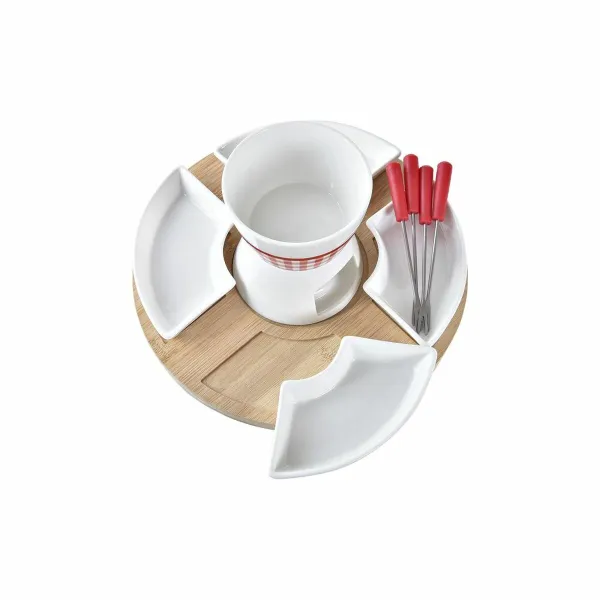 Аппарат для фондю DKD Home Decor Красный 26,5 x 26,5 x 1,5 cm (10 pcs)