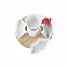 Ierīce fondī DKD Home Decor Sarkans 26,5 x 26,5 x 1,5 cm (10 pcs)
