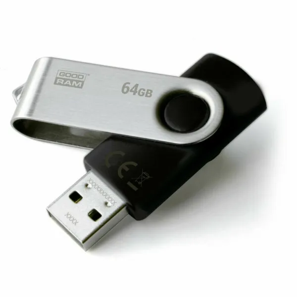 Mälupulk GoodRam UTS2 USB 2.0 Must Hõbedane 64 GB (1 Ühikut)