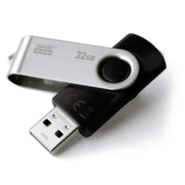 USB-tikku GoodRam UTS2 Musta Hopeinen 32 GB 5 MB/s-20 MB/s (1 osaa)