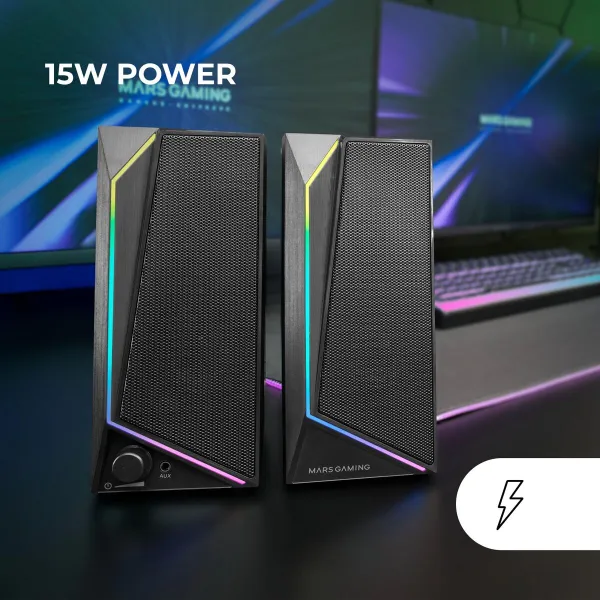 PC Speakers Mars Gaming MS72 Black 15 W 4 W