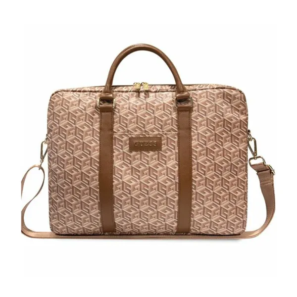 Guess GCube Stripes Computer Bag - 16" Notebook bag (Brown)