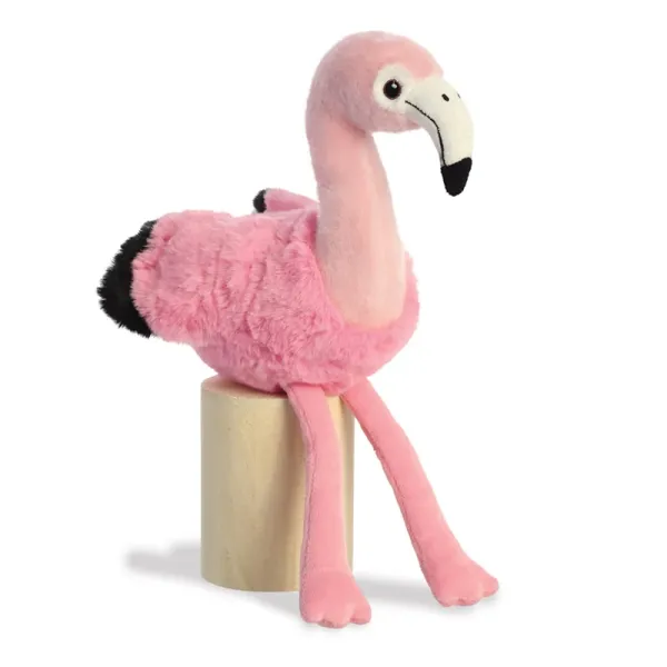 Eco Nation – Plush Toy / Cuddly Sitting Flamingo 27 cm Eco-Friendly