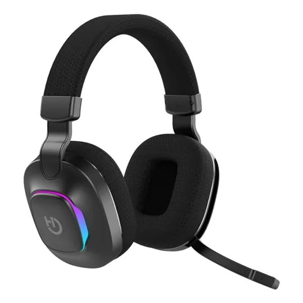 Headphones with Headband Hiditec Vortex ARGB Black Multicolour