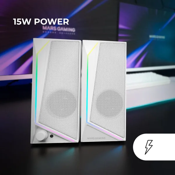 PC Speakers Mars Gaming MS72W White 15 W 4 W