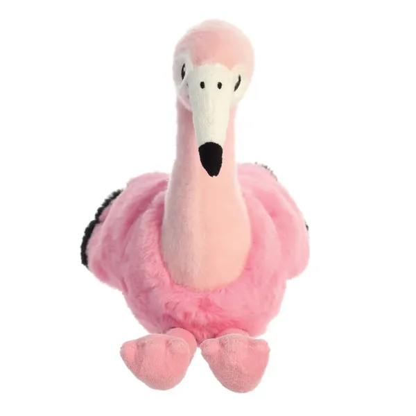 Eco Nation – Plush Toy / Cuddly Sitting Flamingo 27 cm Eco-Friendly