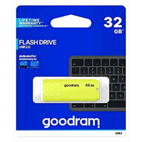 USВ-флешь память GoodRam UME2 Жёлтый 32 GB (1 штук)