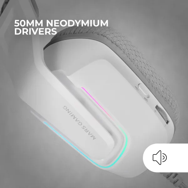 Gaming Headset with Microphone Mars Gaming MH-Strike White Multicolour