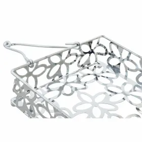 Servetėlės laikiklis DKD Home Decor Margarita Sidabras Metalinis Plastmasinis 18 x 19 x 6 cm
