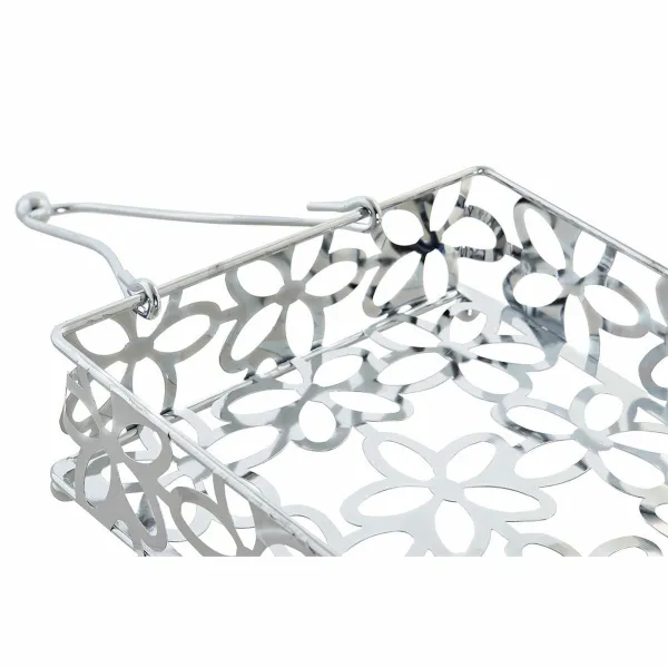 Servetėlės laikiklis DKD Home Decor Margarita Sidabras Metalinis Plastmasinis 18 x 19 x 6 cm
