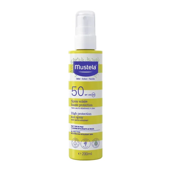 Защитный спрей от солнца для детей Mustela   Spf 50 200 ml