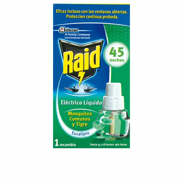 Hyttyskarkottimen täyttöpakkaus Raid Proteccion Antimosquitos Eucalipto Eukalyptus 45 Yö