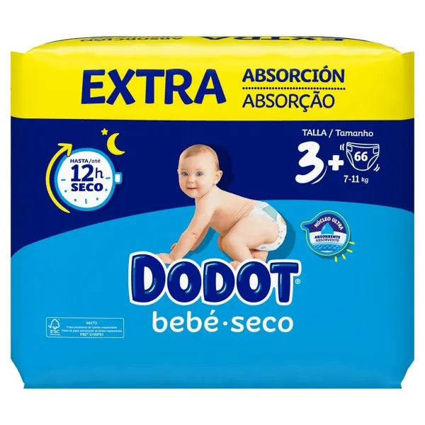 Ühekordsed mähkmed Dodot Etapas Extra 3 (66 Ühikut)