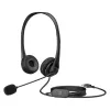 Headphones with Microphone HP Wired USB Headset Black