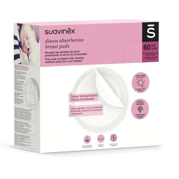 Rinnapadjakesed Suavinex (60 Ühikut)