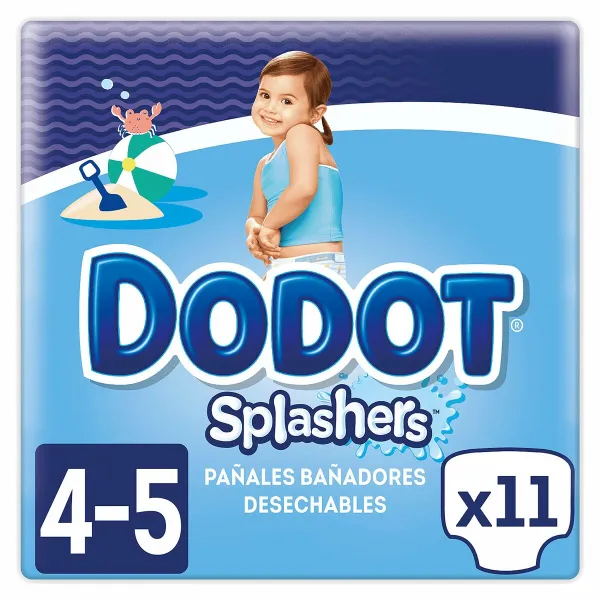 Vienkartinės sauskelnės Dodot Splashers 4-5 9-15 kg (11 Vienetai)